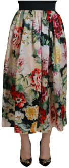 Dolce & Gabbana Bloemen hoge taille rok Dolce & Gabbana , Multicolor , Dames - 3XS