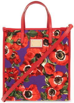 Dolce & Gabbana Bloemen shopper tas Dolce & Gabbana , Red , Dames - ONE Size