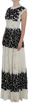 Dolce & Gabbana Bloemenkant Maxi-jurk Zwart
