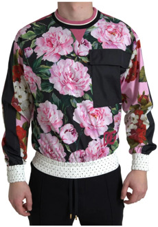 Dolce & Gabbana Bloemenprint Crewneck Sweater Dolce & Gabbana , Multicolor , Heren - S,Xs