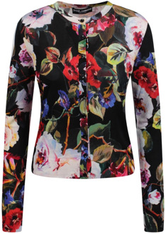 Dolce & Gabbana Bloemenprint zijden vest Dolce & Gabbana , Multicolor , Dames - XS