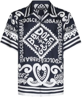 Dolce & Gabbana Bowling Overhemden Dolce & Gabbana , Black , Heren - Xl,L,M