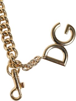 Dolce & Gabbana Bruin Luipaard Gouden Messing Ketting Accessoire Schouderband - maat