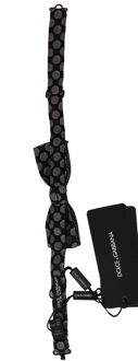 Dolce & Gabbana Bruin Zijde Polka Dot Jacquard Mannen Strik Papillon Veelkleurig - One Size