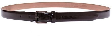 Dolce & Gabbana Bruine Leren Logo Riem Cintura Riem - maat