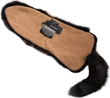 Dolce & Gabbana Bruine Rode Vos Bont Nekwarmer Winter Sjaal