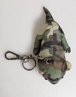 Dolce & Gabbana Camouflage Multicolor Dieren Silhouet Sleutelhanger Sleutelslinger Veelkleurig