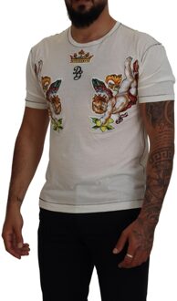 Dolce & Gabbana Casual T-shirt Cherubs Ontwerp Wit