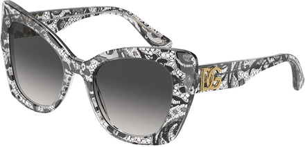 Dolce & Gabbana Cat Eye Zonnebril voor Dames Dolce & Gabbana , Black , Dames - 53 Mm,One Size