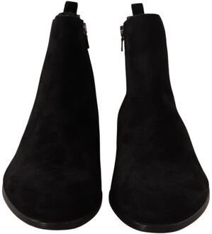 Dolce & Gabbana Chelsea Boots Suède Stijl Zwart