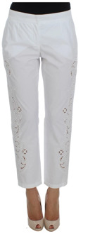 Dolce & Gabbana Cropped Trousers Dolce & Gabbana , White , Dames - Xs,3Xs