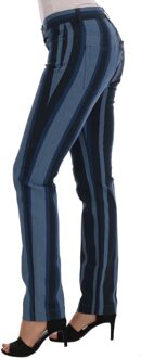 Dolce & Gabbana Dames-Blauwe GIRLY Gestreepte Katoenen Jeans - maat