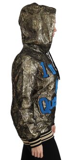 Dolce & Gabbana Dames Im The Queen Jaquard Goud Sweatshirt Hoodie Veelkleurig - XS