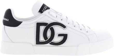 Dolce & Gabbana Dames Portofino Sneaker DG Logo Wit Dolce & Gabbana , White , Dames - 37 1/2 Eu,37 Eu,41 Eu,40 Eu,40 1/2 Eu,39 1/2 Eu,36 Eu,39 EU