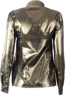Dolce & Gabbana Dames Strik Lange Mouw Blouse Goud - EU 38 / IT 42