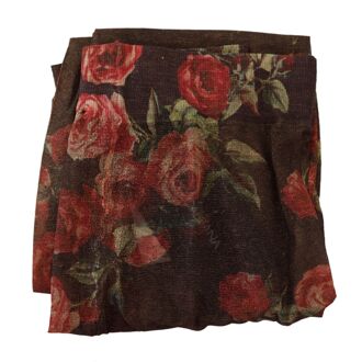 Dolce & Gabbana Dames Zwarte Bloemenprint Panty Nylon Kousen - maat