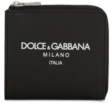 Dolce & Gabbana Designer Portemonnees Dolce & Gabbana , Black , Heren - ONE Size