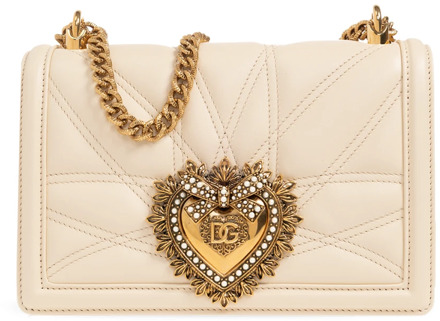 Dolce & Gabbana ‘Devotion Medium’ schoudertas Dolce & Gabbana , Beige , Dames - ONE Size