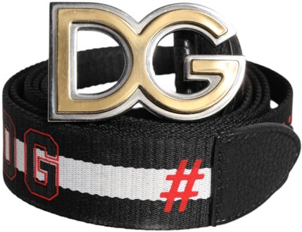 Dolce & Gabbana Dg Logo Riemp met Strepen Zwart