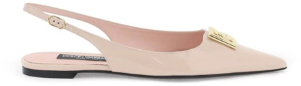 Dolce & Gabbana DG Logo Slingback Ballet Flats Dolce & Gabbana , Pink , Dames - 39 Eu,36 Eu,37 Eu,38 EU