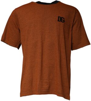 Dolce & Gabbana Dg T-shirt Korte Mouwen Ronde Hals Bruin