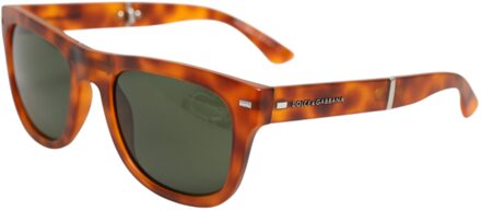 Dolce & Gabbana DG6089 Havana Volledig Rand Ronde Lenzen Vouwbare Zonnebril Bruin - One Size