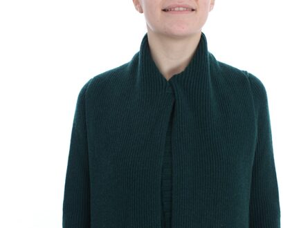 Dolce & Gabbana Dolce Gabbana Cardigan Lange Mouwen Hoge Hals - maat EU 40 / UK 12 Donkergroen