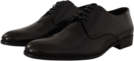 Dolce & Gabbana Dolce Gabbana Leren Derby Schoenen - maat Zwart