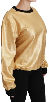 Dolce & Gabbana Dolce Gabbana Metallic Sweatshirt Goud Beige - EU 36 / UK 8
