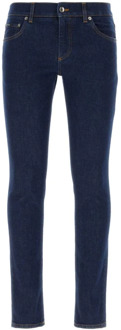 Dolce & Gabbana Donkerblauwe stretch denim jeans, Skinny fit voor heren Dolce & Gabbana , Blue , Heren - L,S