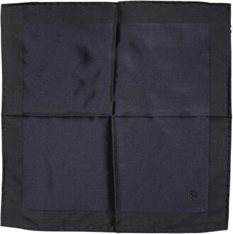 Dolce & Gabbana Donkerblauwe Zijden Vierkante Foulard Sjaal voor Mannen - maat