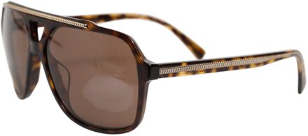 Dolce & Gabbana Donkerbruin Schildpad Schelp Pilotenbril Zonnebril