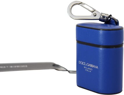 Dolce & Gabbana Elegante Blauwe Leren Airpods Dameshoes - maat