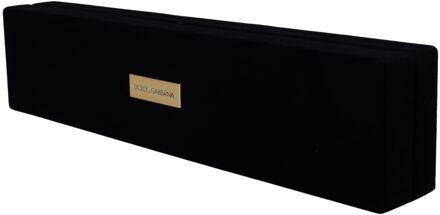 Dolce & Gabbana Elegante Velours Sieradenopslag Vrouwen Doos Zwart - One Size