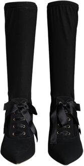 Dolce & Gabbana Enkellaarsjes met Puntige Hakken Zwart - EU 39