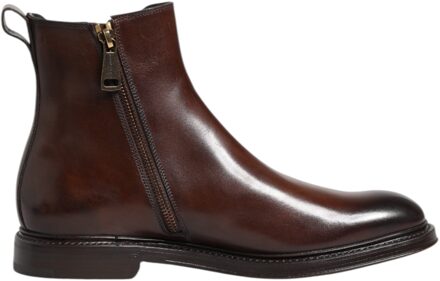 Dolce & Gabbana Enkellaarsjes met Zijrits Bruin