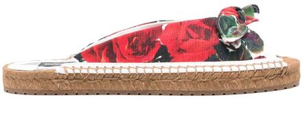 Dolce & Gabbana Espadrilles met Bloemenprints Rood - EU 36