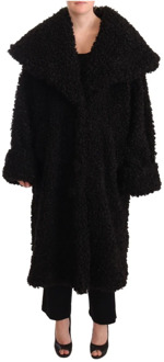 Dolce & Gabbana Faux Fur & Shearling Jackets Dolce & Gabbana , Black , Dames - 3XS