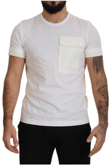 Dolce & Gabbana Flap Pocket Korte Mouwen T-shirt Dolce & Gabbana , White , Heren