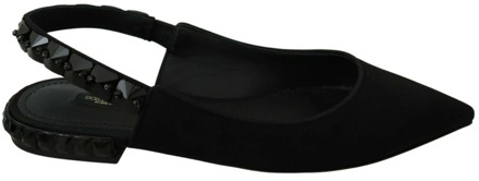 Dolce & Gabbana Flat Sandals Dolce & Gabbana , Black , Dames - 36 Eu,36 1/2 EU