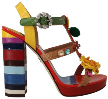 Dolce & Gabbana Flat Sandals Dolce & Gabbana , Multicolor , Dames - 38 1/2 EU