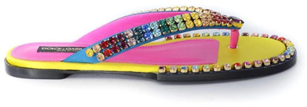 Dolce & Gabbana Flat Sandals Dolce & Gabbana , Multicolor , Dames - 41 EU