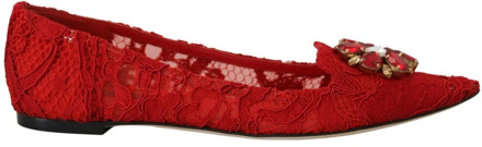 Dolce & Gabbana Flat Sandals Dolce & Gabbana , Red , Dames - 37 1/2 Eu,37 EU