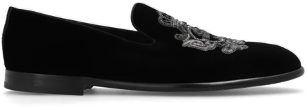 Dolce & Gabbana Fluwelen loafers Dolce & Gabbana , Black , Heren - 45 Eu,42 1/2 Eu,41 Eu,40 Eu,41 1/2 Eu,43 1/2 Eu,43 EU