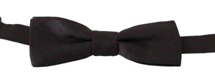 Dolce & Gabbana Gedrukte Zijden Vlinderdas Donkergrijs - One Size