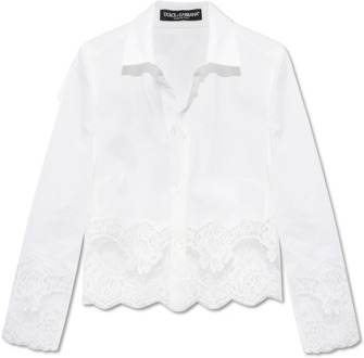 Dolce & Gabbana Geknipt shirt Dolce & Gabbana , White , Dames - Xs,2Xs