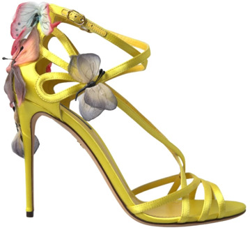 Dolce & Gabbana Gele Butterfly Applique Sandalen Dolce & Gabbana , Yellow , Dames - 39 EU