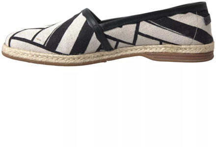 Dolce & Gabbana Geometrische Canvas Espadrilles Zwart - EU 42 / UK 8