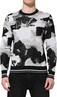 Dolce & Gabbana Geprinte Katoenen Sweatshirt met Lange Mouwen Wit
