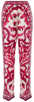 Dolce & Gabbana Geprinte twill broek Dolce & Gabbana , Multicolor , Dames - S,Xs